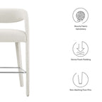 Pinnacle Boucle Upholstered Bar Stool Set of 2