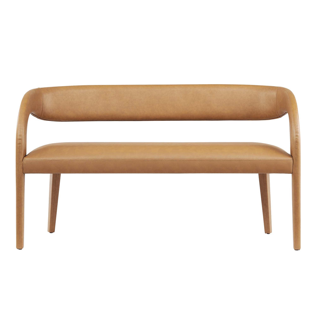 Pinnacle Vegan Leather Accent Bench