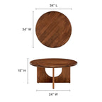 Rivian Round 48" Wood Dining Table