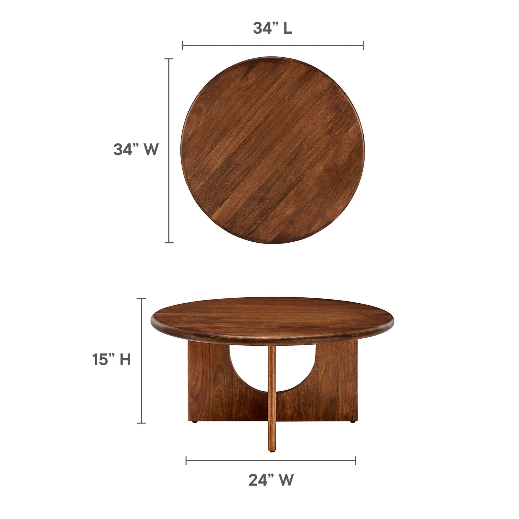 Rivian Round 48" Wood Dining Table
