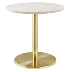 Viva Round White Marble Side Table