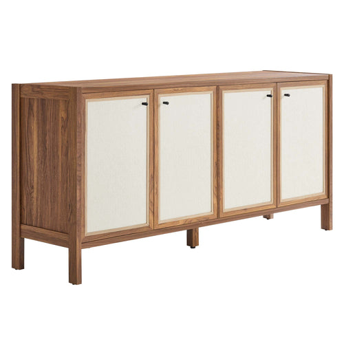 Capri 65" Wood Grain Sideboard Storage Cabinet