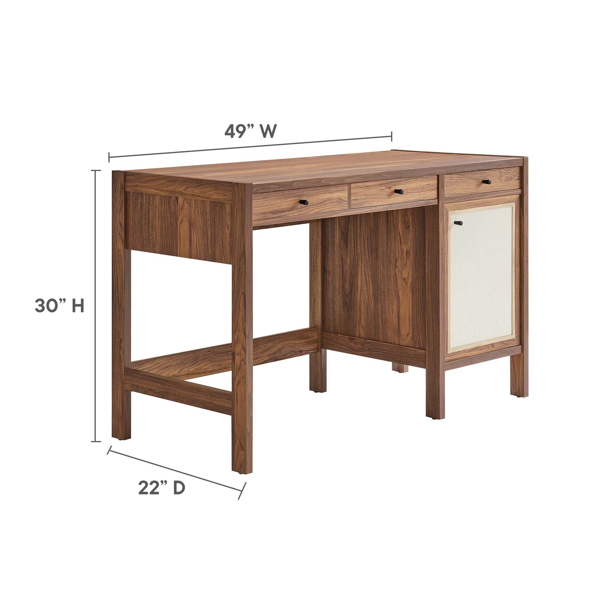 Capri 58" Wood Grain Office Desk