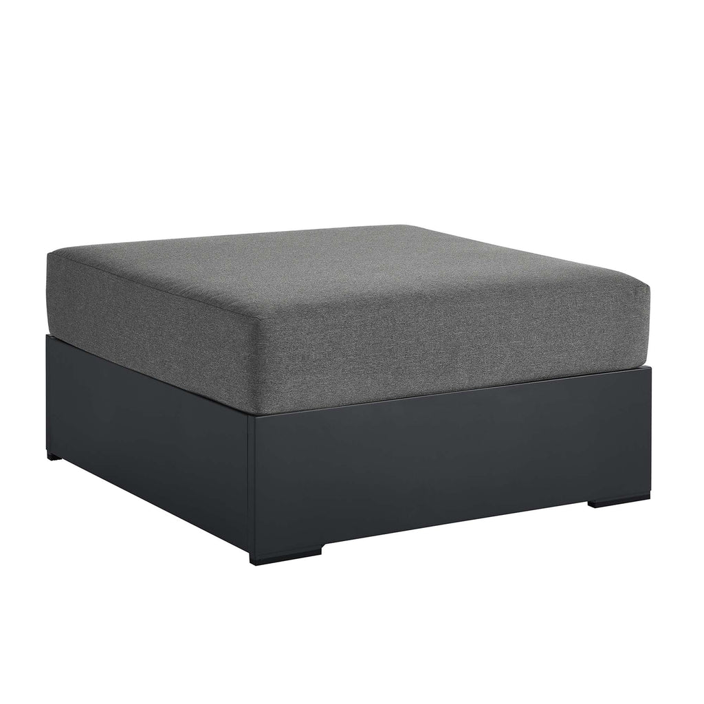 modern Outdoor Patio Powder-Coated Aluminum Ottoman