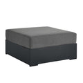 modern Outdoor Patio Powder-Coated Aluminum Ottoman