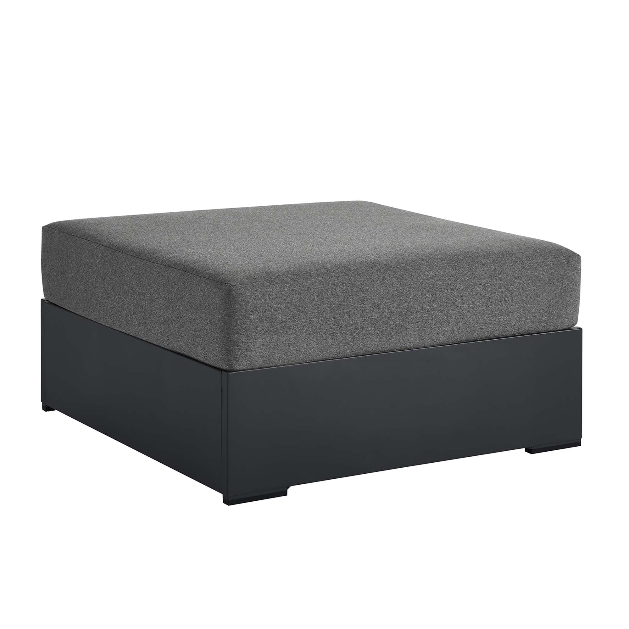 modern Outdoor Patio Powder-Coated Aluminum Ottoman
