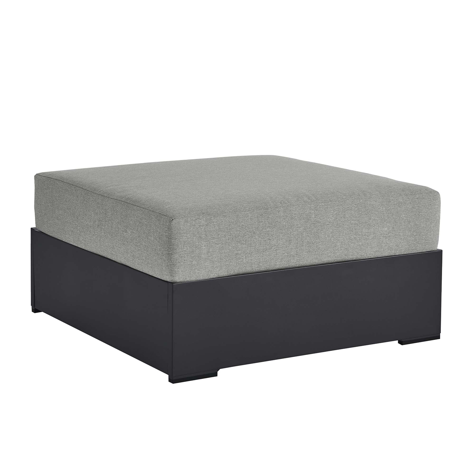 modern Outdoor Patio Powder-Coated Aluminum Ottoman
