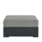 modern Outdoor Patio Powder-Coated Aluminum Ottoman