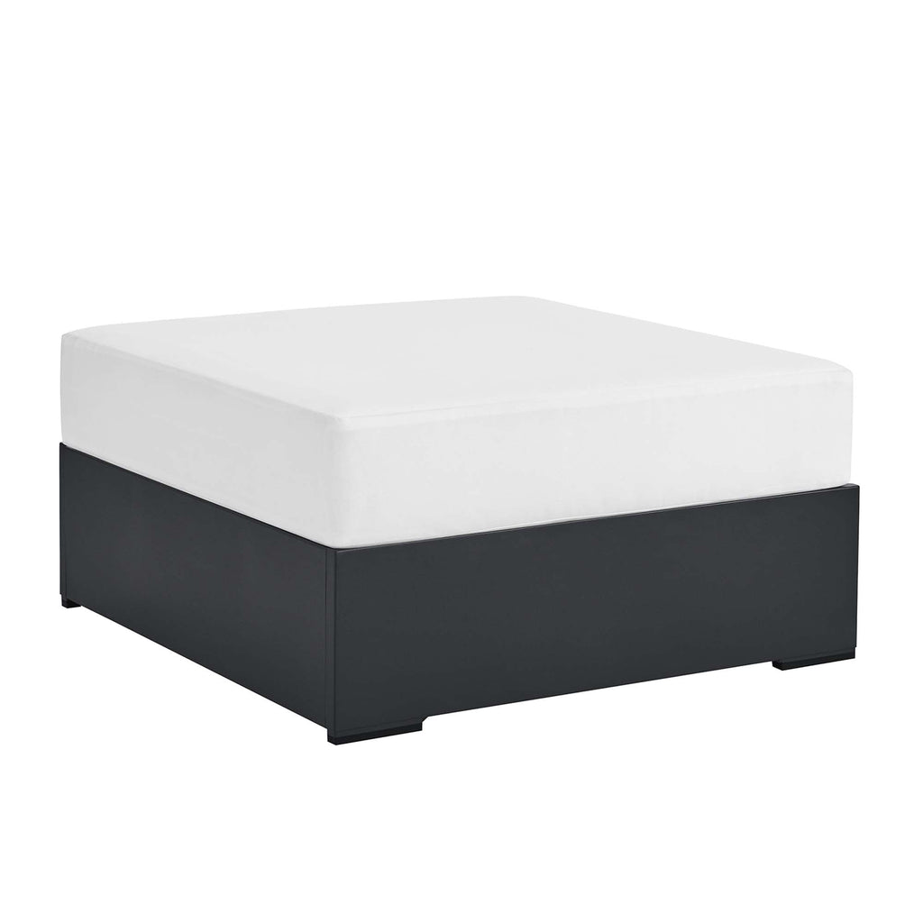 modern Outdoor Patio Powder-Coated Aluminum Ottoman