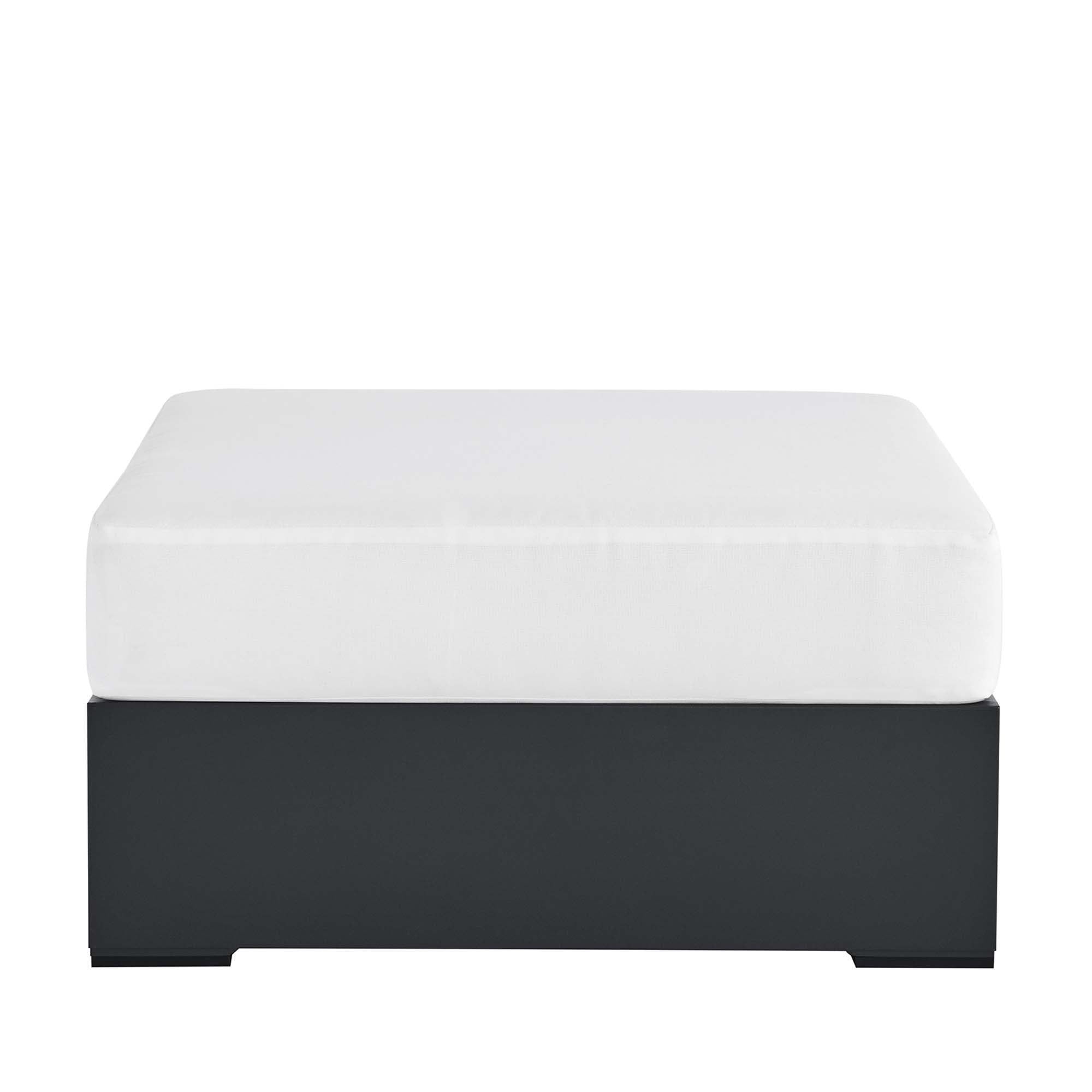 modern Outdoor Patio Powder-Coated Aluminum Ottoman