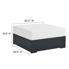 modern Outdoor Patio Powder-Coated Aluminum Ottoman