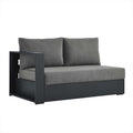 modern Outdoor Patio Powder-Coated Aluminum Modular Left-Facing Loveseat