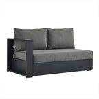 modern Outdoor Patio Powder-Coated Aluminum Modular Left-Facing Loveseat