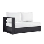 modern Outdoor Patio Powder-Coated Aluminum Modular Left-Facing Loveseat