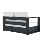 modern Outdoor Patio Powder-Coated Aluminum Modular Left-Facing Loveseat