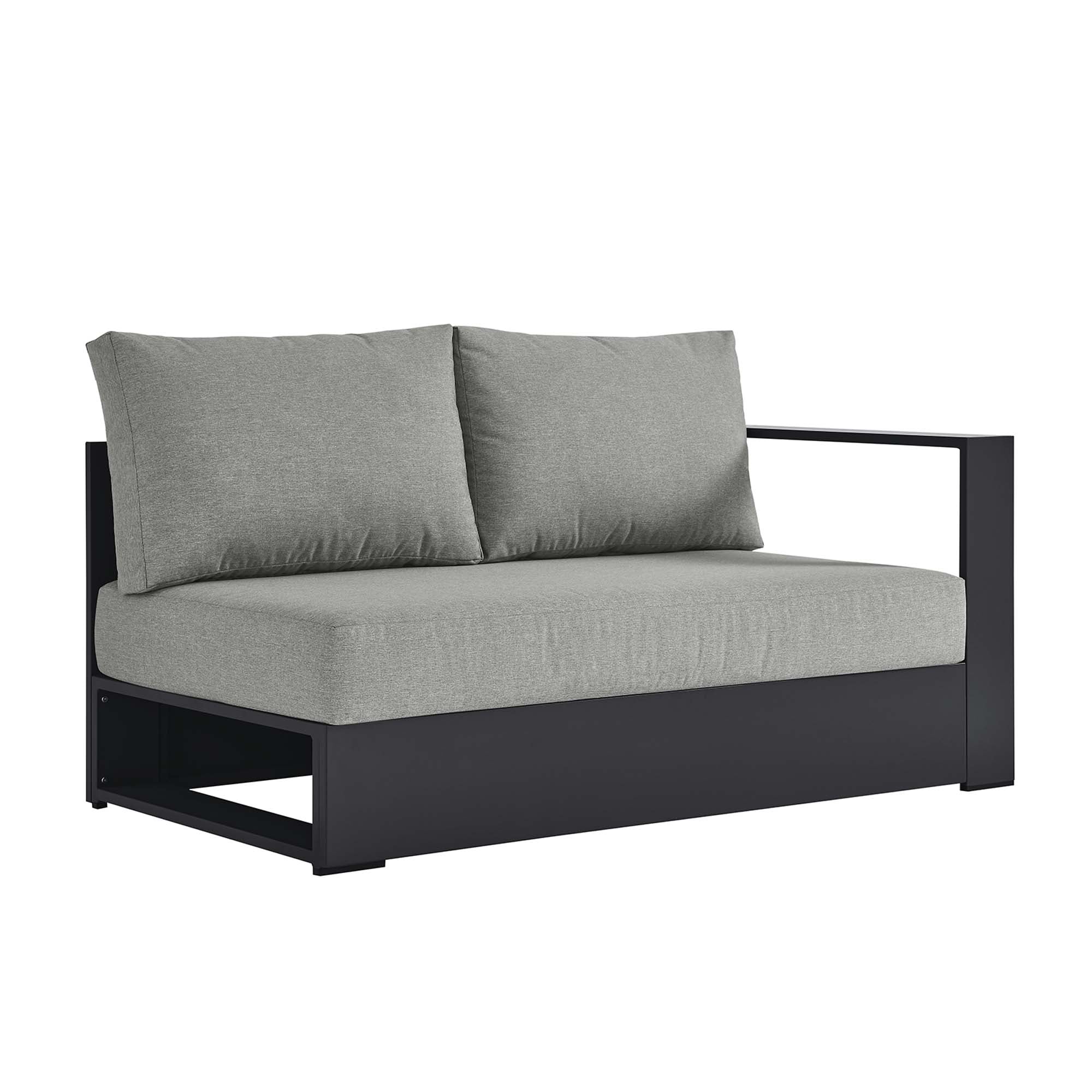 modern Outdoor Patio Powder-Coated Aluminum Modular Right-Facing Loveseat