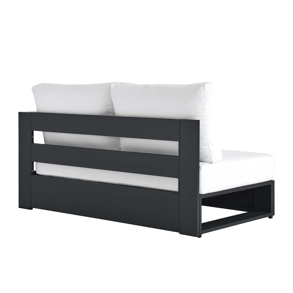modern Outdoor Patio Powder-Coated Aluminum Modular Right-Facing Loveseat