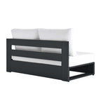 modern Outdoor Patio Powder-Coated Aluminum Modular Right-Facing Loveseat