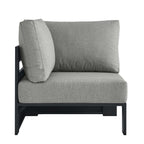 modern Outdoor Patio Powder-Coated Aluminum Modular Corner Chair