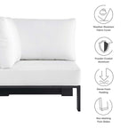 modern Outdoor Patio Powder-Coated Aluminum Modular Corner Chair