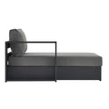 modern Outdoor Patio Powder-Coated Aluminum Modular Left-Facing Chaise Lounge