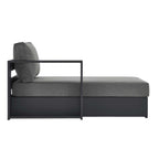 modern Outdoor Patio Powder-Coated Aluminum Modular Left-Facing Chaise Lounge