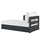 modern Outdoor Patio Powder-Coated Aluminum Modular Left-Facing Chaise Lounge