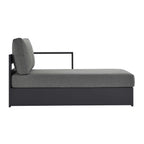 modern Outdoor Patio Powder-Coated Aluminum Modular Right-Facing Chaise Lounge