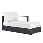 modern Outdoor Patio Powder-Coated Aluminum Modular Right-Facing Chaise Lounge
