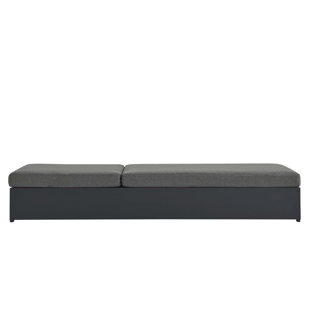 modern Outdoor Patio Powder-Coated Aluminum Chaise Lounge Chair