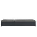 modern Outdoor Patio Powder-Coated Aluminum Chaise Lounge Chair