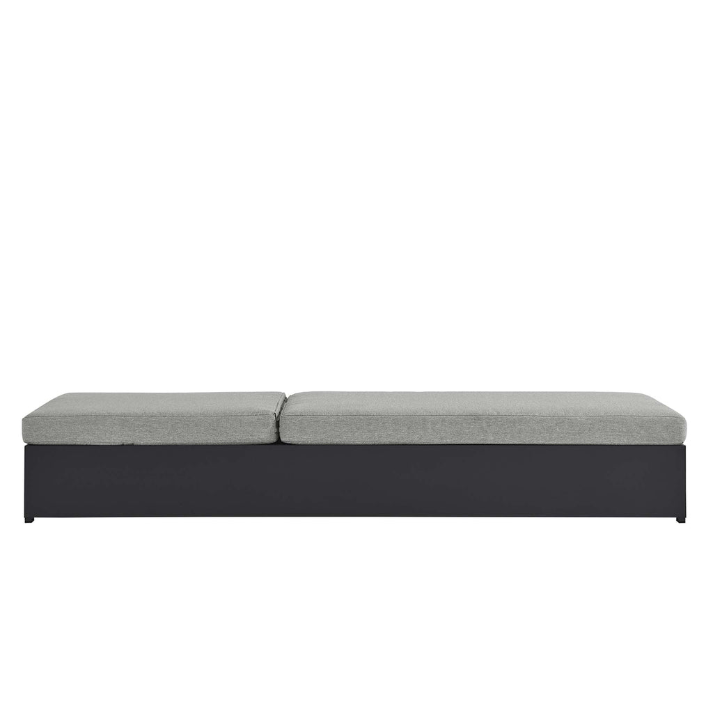 modern Outdoor Patio Powder-Coated Aluminum Chaise Lounge Chair