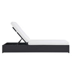 modern Outdoor Patio Powder-Coated Aluminum Chaise Lounge Chair