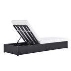 modern Outdoor Patio Powder-Coated Aluminum Chaise Lounge Chair