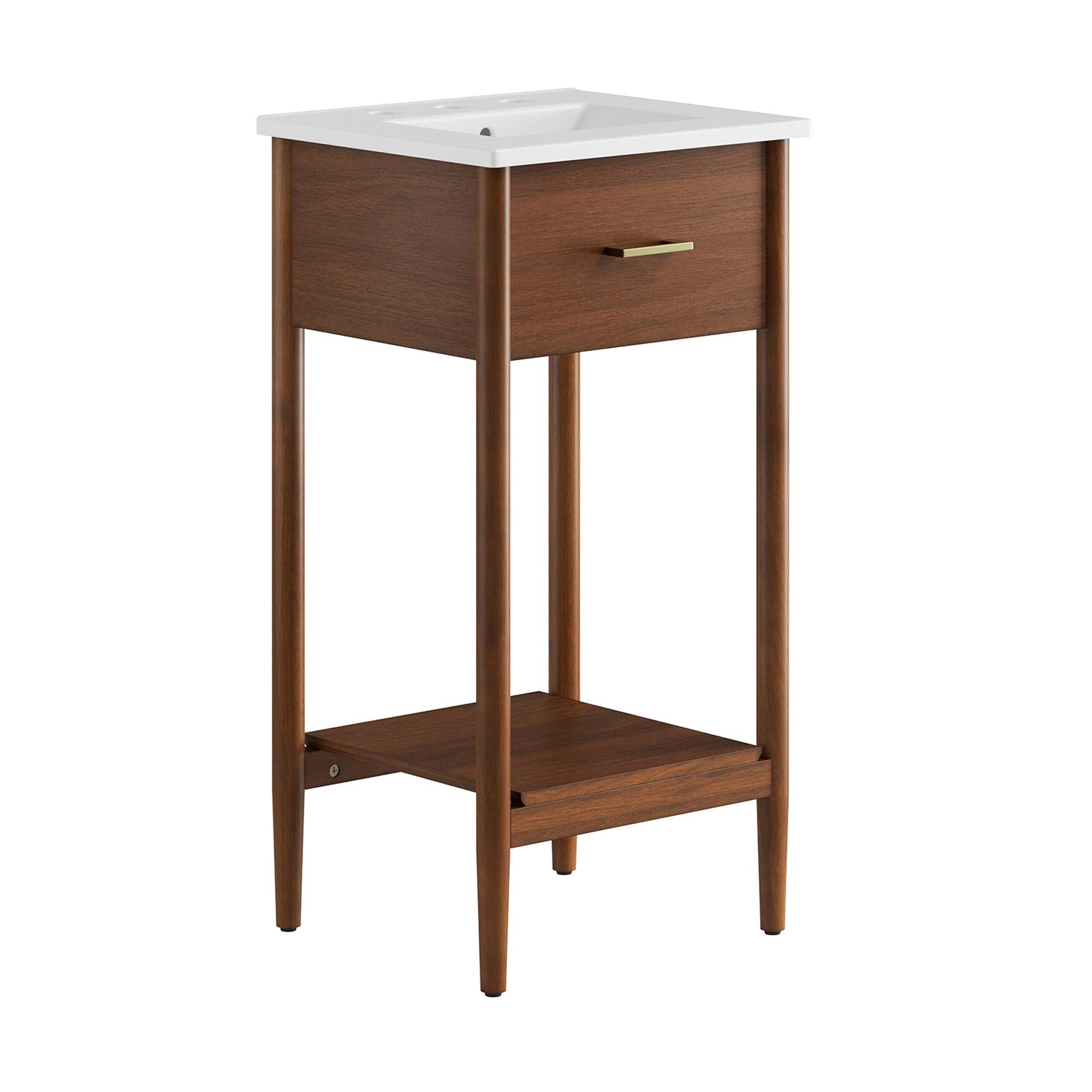 Zaire Bathroom Vanity Basin Included - EEI-6658-WAL-WHI