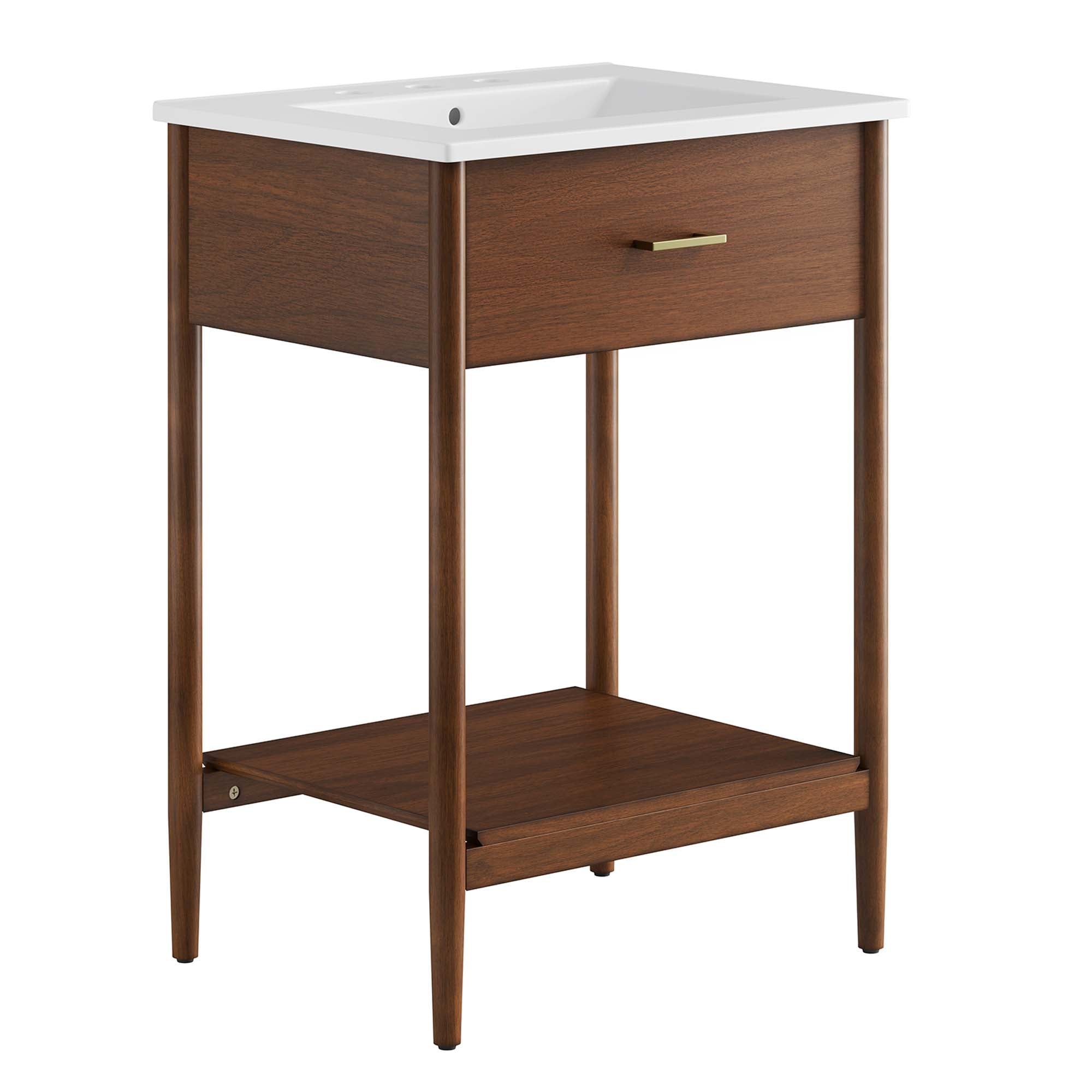 Zaire Bathroom Vanity Basin Included - EEI-6660-WAL-WHI