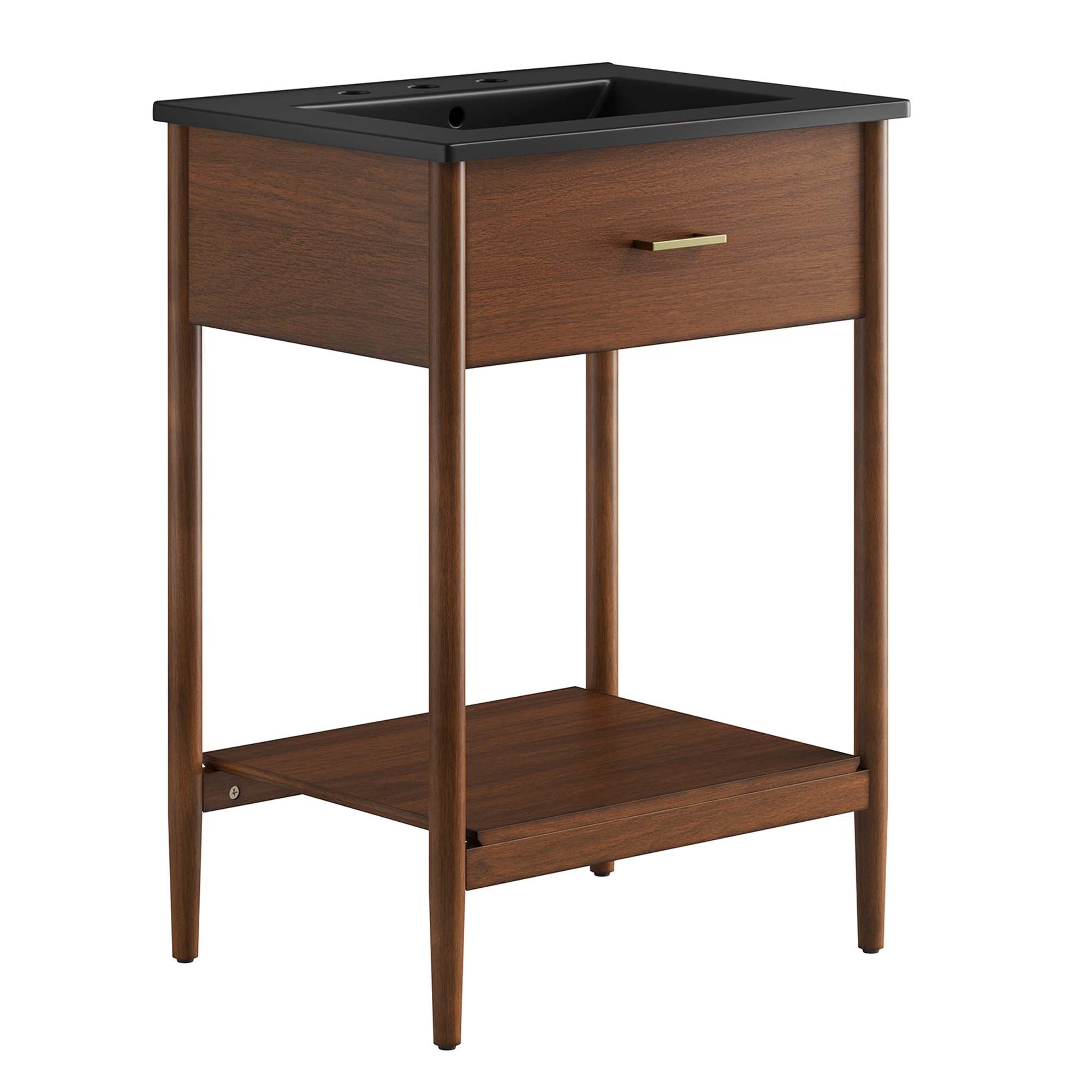 Zaire Bathroom Vanity Basin Included - EEI-6661-WAL-BLK