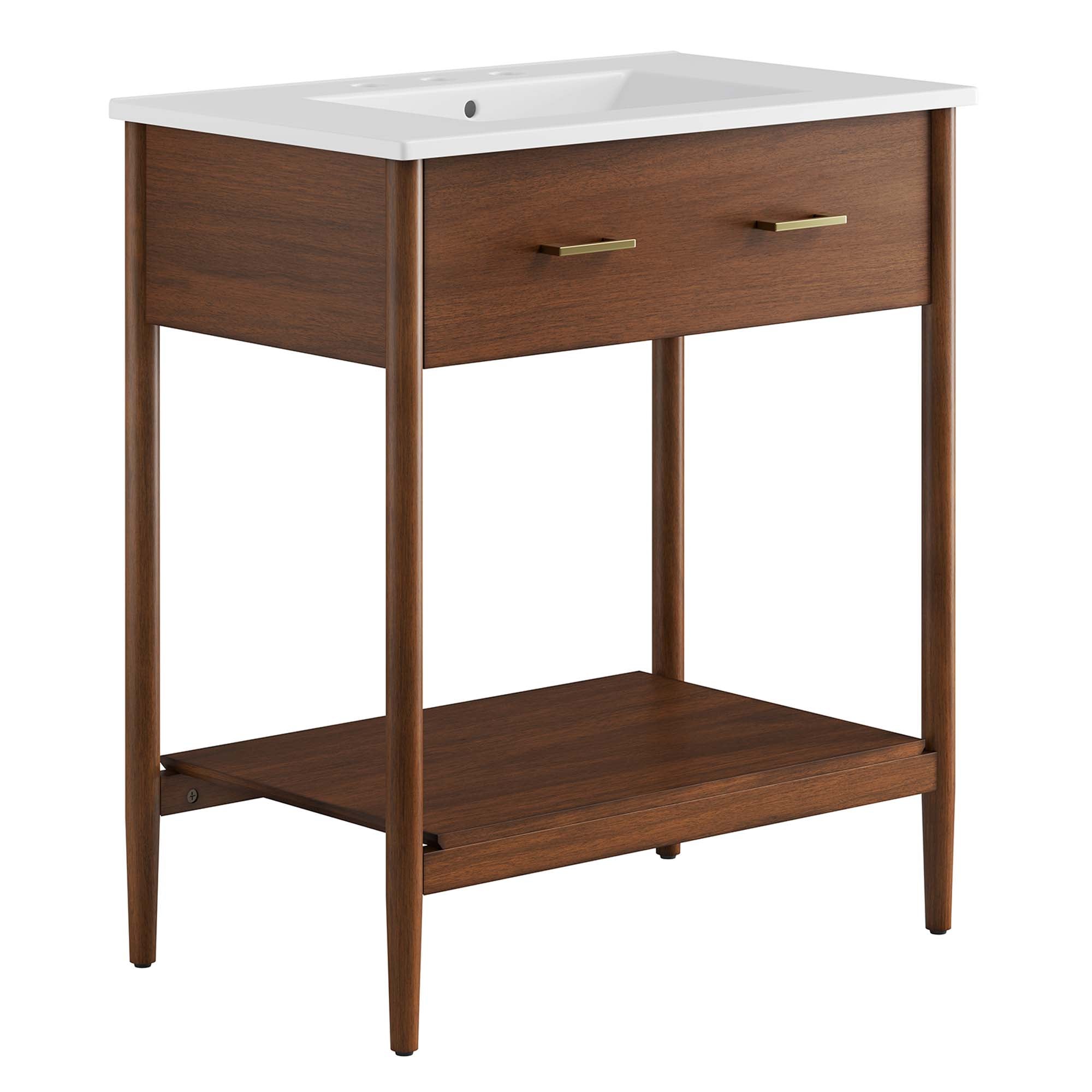 Zaire Bathroom Vanity Basin Included - EEI-6662-WAL-WHI