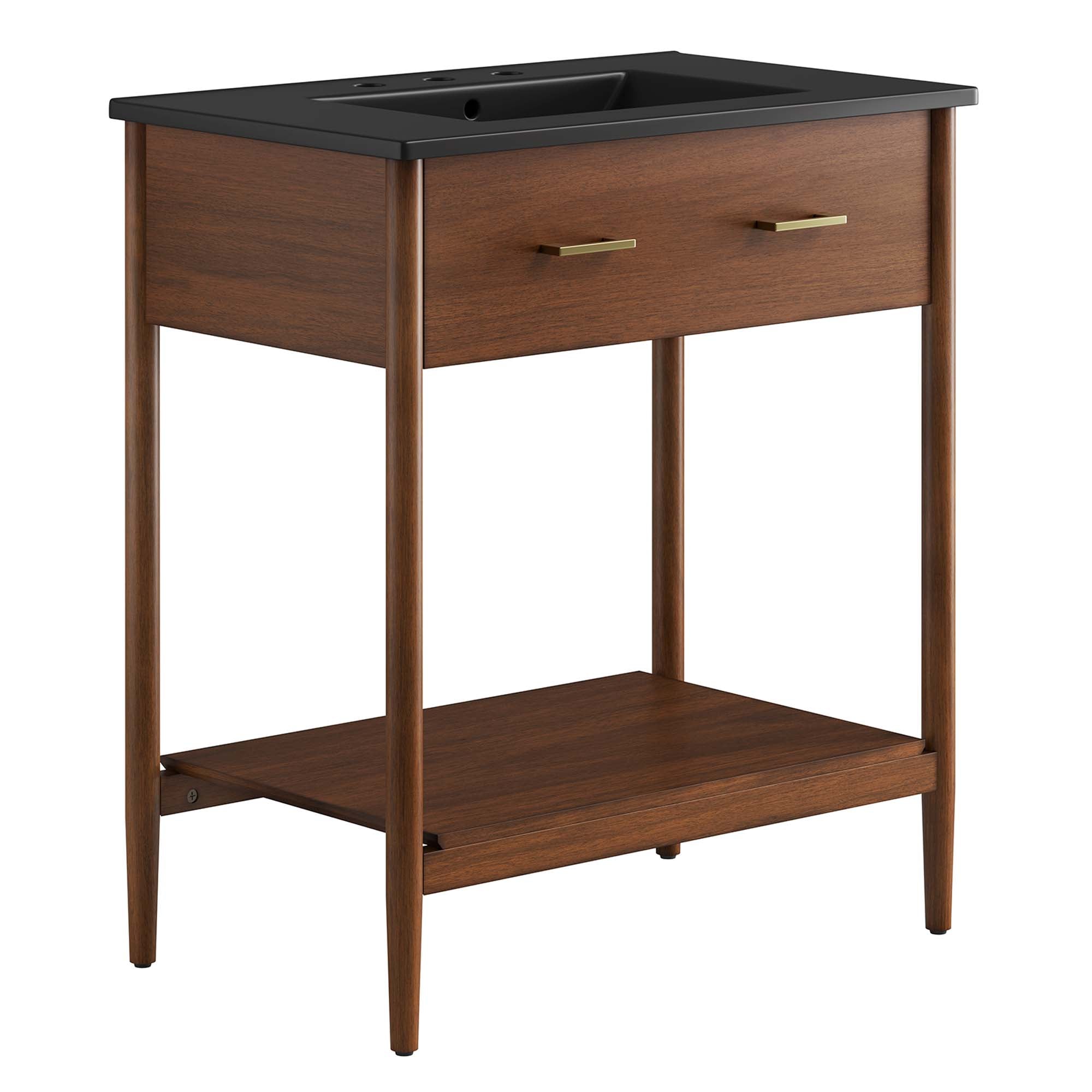 Zaire Bathroom Vanity Basin Included - EEI-6663-WAL-BLK