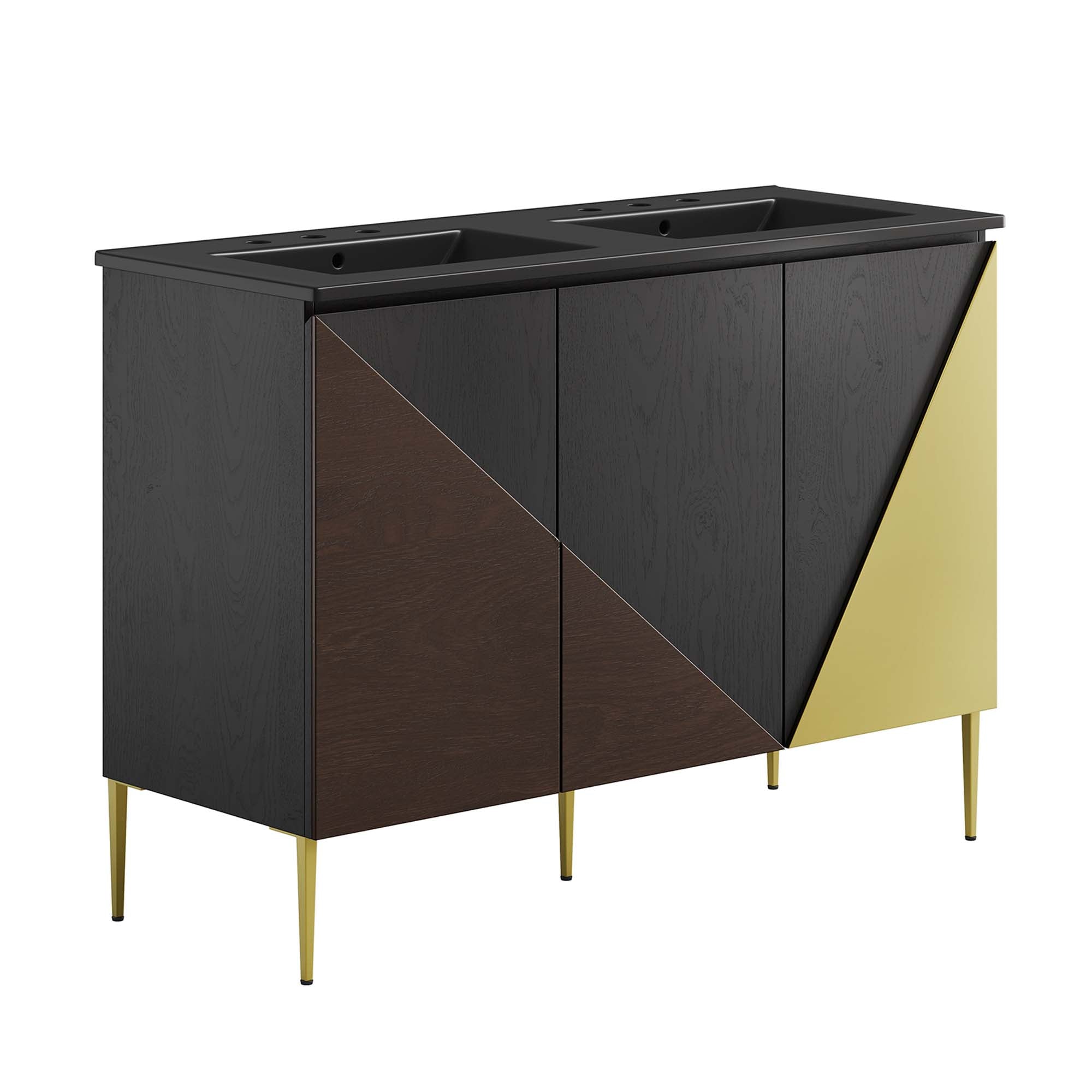 Alchemist Bathroom Cabinet Basin Not Included - EEI-6667-BLK-BLK