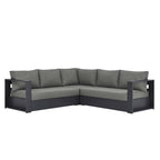 modern 3-Piece Outdoor Patio Powder-Coated Aluminum Sectional Sofa Set