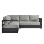 modern 3-Piece Outdoor Patio Powder-Coated Aluminum Sectional Sofa Set