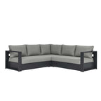 modern 3-Piece Outdoor Patio Powder-Coated Aluminum Sectional Sofa Set