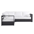 modern 3-Piece Outdoor Patio Powder-Coated Aluminum Sectional Sofa Set