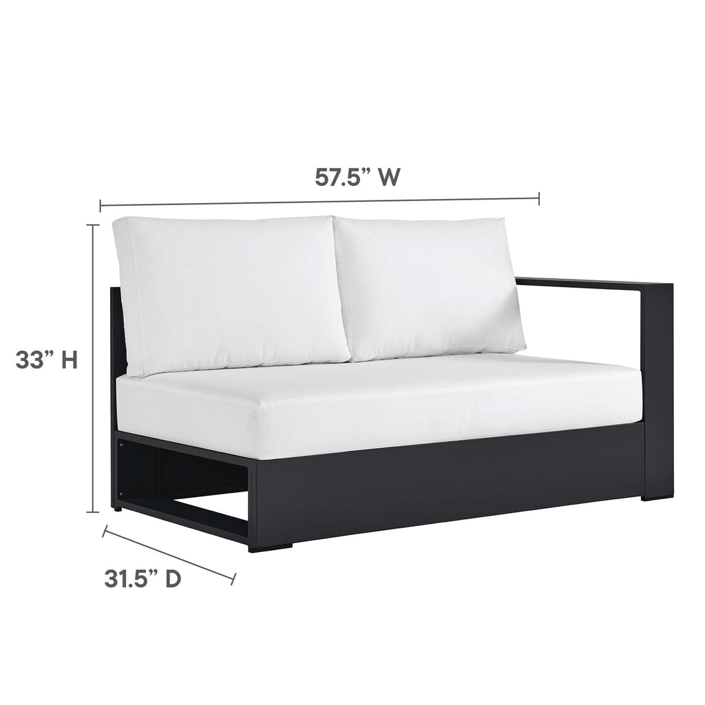 modern 3-Piece Outdoor Patio Powder-Coated Aluminum Sectional Sofa Set
