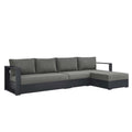 modern 3-Piece Outdoor Patio Powder-Coated Aluminum Right-Facing Chaise Sectional Sofa Set