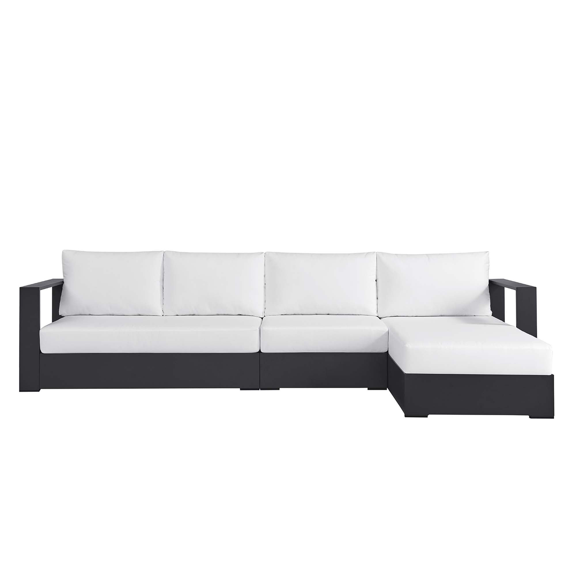 Tahoe 5-Piece Outdoor Patio Powder-Coated Aluminum Sectional Sofa Set