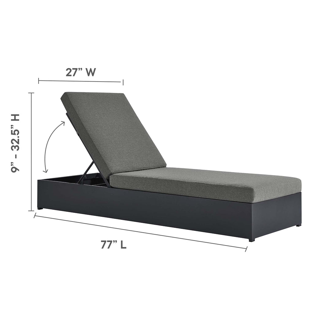 modern 3-Piece Outdoor Patio Powder-Coated Aluminum Chaise Lounge Set