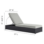 modern 3-Piece Outdoor Patio Powder-Coated Aluminum Chaise Lounge Set