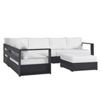 modern 5-Piece Outdoor Patio Powder-Coated Aluminum Sectional Sofa Set